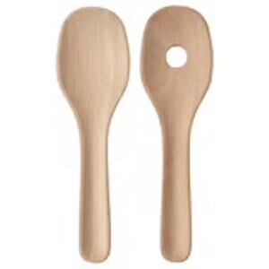 IKEA SKALLKNEKT Solid Birch Salad Servers Offer a Simple Design